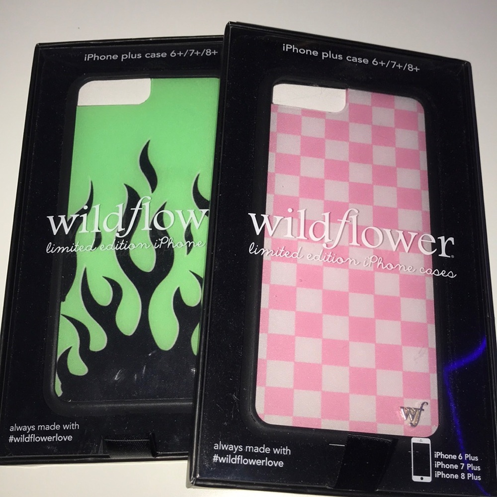 wildflower iphone cases! (6+, 7+, 8+) NWT